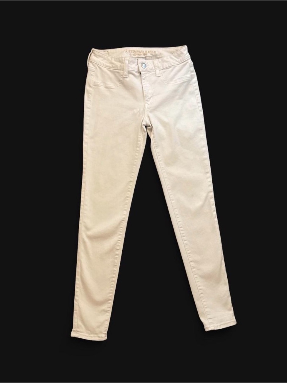 American Eagle Next Level Stretch White Jeans White Size 6